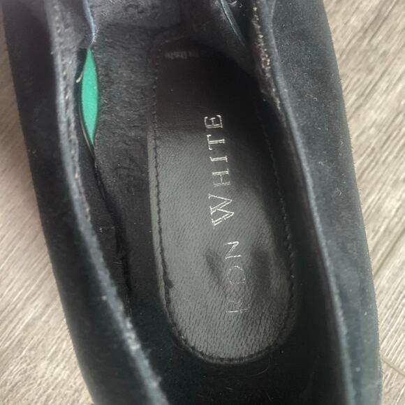Ron White Daisy Onyx Oxford Shoe Cashmere Suede Ribbon Laces Black Preppy Size 8 - Picture 7 of 8
